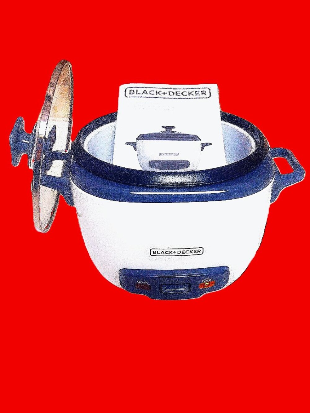 BLACK+DECKER 16-Cup Rice Cooker & Steamer ~ Steamer Basket & Manual ~ Open Box